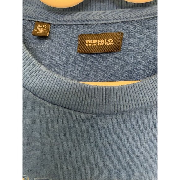 Buffalo David Bitton Graphic Blue Long Sleeve Men’s XL Vintage Look - Picture 4 of 8